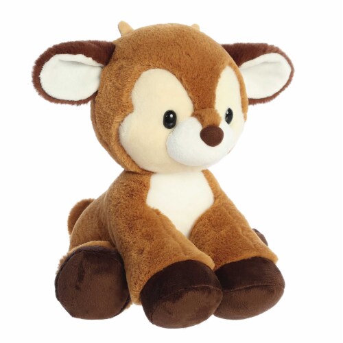 Aurora Large Brown Holiday 16inches Dashing Reindeer Festive Stuffed ...