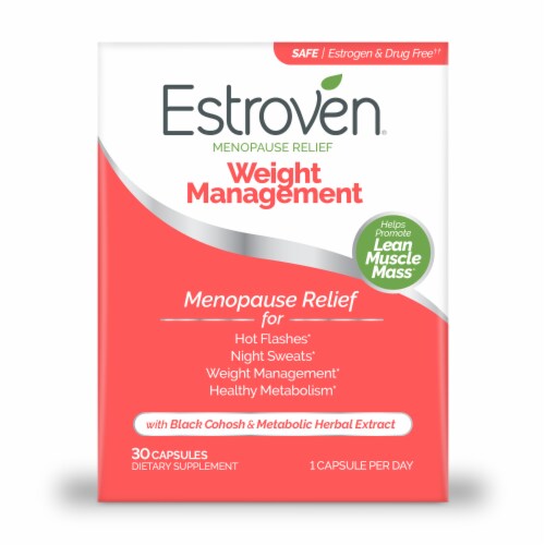 Estroven® Menopause Relief Weight Management Supplement Capsules Perspective: left