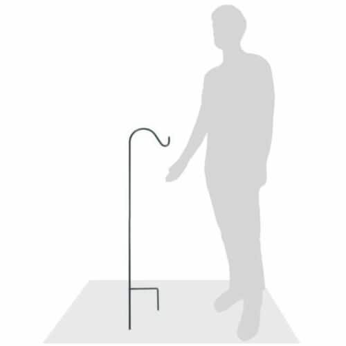 Panacea Black Steel Single Crook Plant Hook Perspective: left