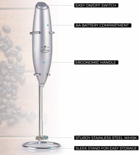 Zulay Kitchen MILK BOSS Milk Frother With Stand - Silver, 1 - King Soopers