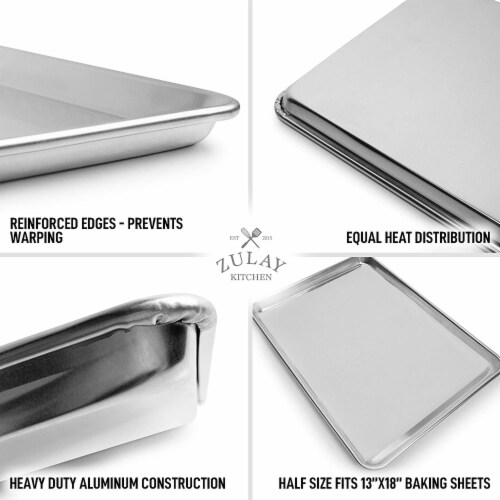 Zulay Kitchen Baking Pan, Half Sheet (Aluminum)