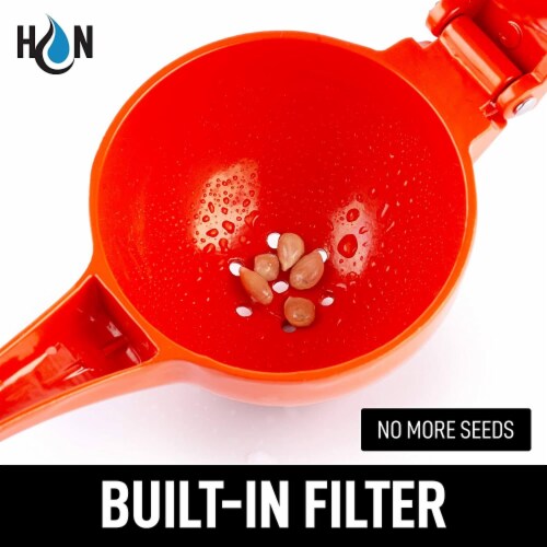 Zulay Kitchen Hydration Nation Lemon Squeezer - Orange Perspective: left