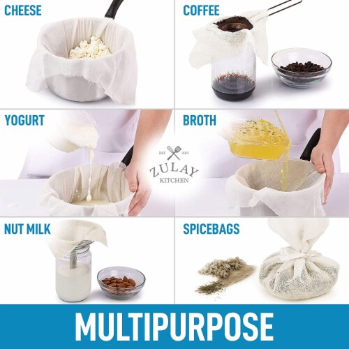 Zulay Kitchen Food Grade Cheese Cloths (Cotton) - 2 Yard Perspective: left