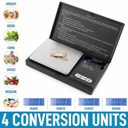 Zulay Kitchen Digital Kitchen Gram Scale Perspective: left