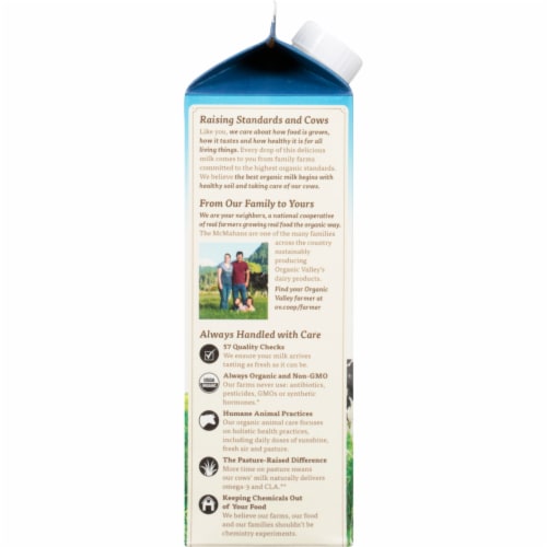Organic Valley 2% Reduced Fat Milk Perspective: left