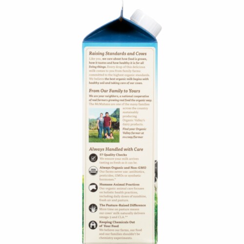Organic Valley® 2% Reduced Fat Milk Perspective: left