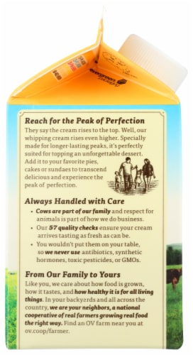 Organic Valley Heavy Whipping Cream Perspective: left