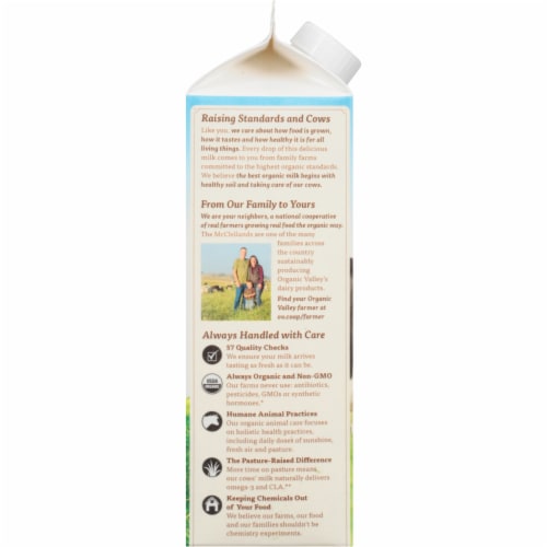 Organic Valley® Ultra Pasteurized 1% Lowfat Milk Perspective: left