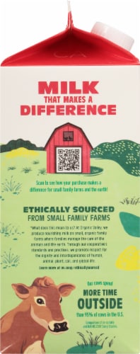 Organic Valley Ultra Pasteurized Whole Milk Perspective: left