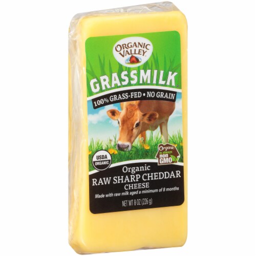 Organic Valley® Grassmilk® Raw Sharp Cheddar Cheese Perspective: left