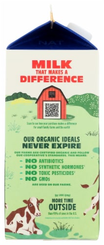 Organic Valley® Family First™ 2% Reduced Fat Milk with DHA and Omega 3 Perspective: left