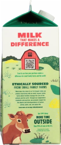 Organic Valley® Fat Free Milk Perspective: left