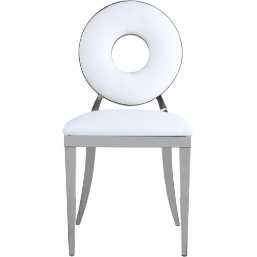 Meridian Furnture Carousel Faux Leather Dining Chair - Chrome Meridian Furnture Carousel Faux Leather Dining Chair - Chrome