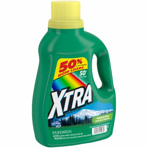 Xtra Mountain Rain Liquid Laundry Detergent Perspective: left