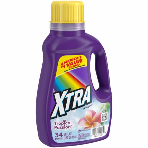 Xtra Tropical Passion Liquid Laundry Detergent Perspective: left