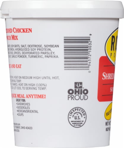 Root's Poultry Shredded Chicken Sandwich Mix Perspective: left