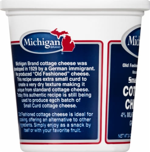 Michigan Small Curd Cottage Cheese Perspective: left