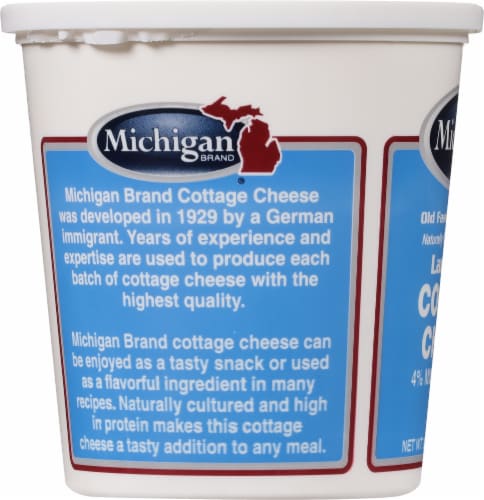 Michigan Large Curd Cottage Cheese Perspective: left