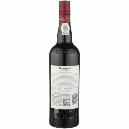 Graham's Six Grapes Reserve Portugal Port Red Wine Perspective: left