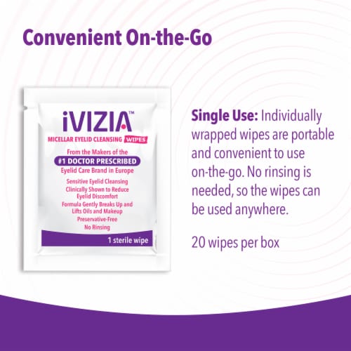 iVIZIA™ Eyelid Cleansing Wipes Perspective: left