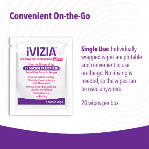 iVIZIA™ Eyelid Cleansing Wipes Perspective: left