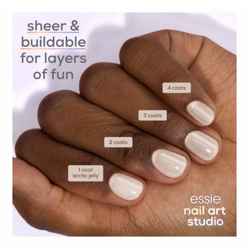 Essie Nail Art Studio Jelly Gloss Nail Polish Sheer Arctic Jelly Perspective: left