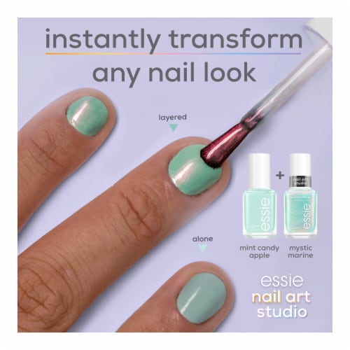 Essie Nail Art Studio Special Effects Vegan Nail Polish Mystic Marine Perspective: left