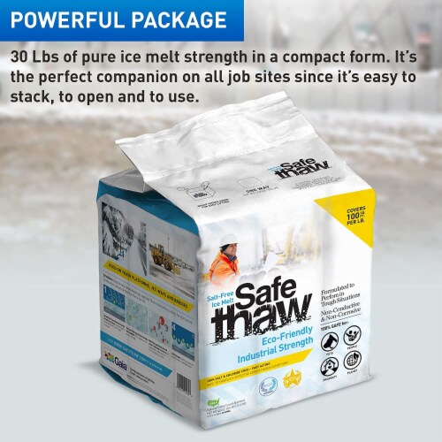 Safe Thaw Industrial Strength Ice Melt, 30 lb Flexicube Perspective: left