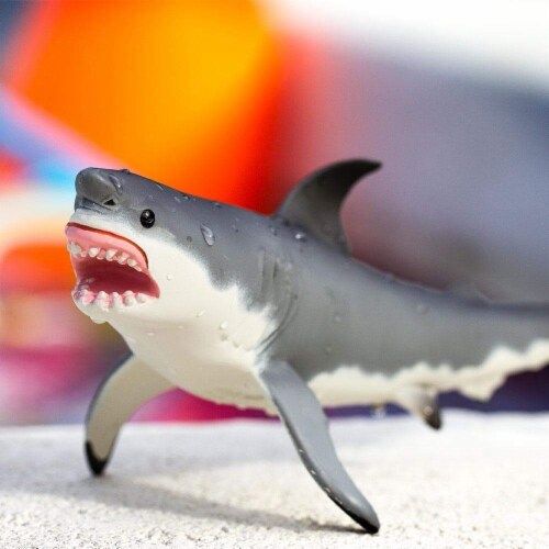 Great White Shark Toy Perspective: left