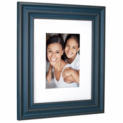 Malden 8 x 10 Inch Indigo Triple Ridge Picture Frame Perspective: left