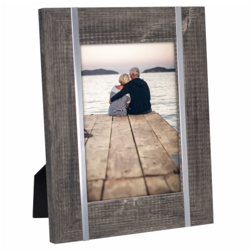 Malden Distressed Frame with Metal - Gray Perspective: left