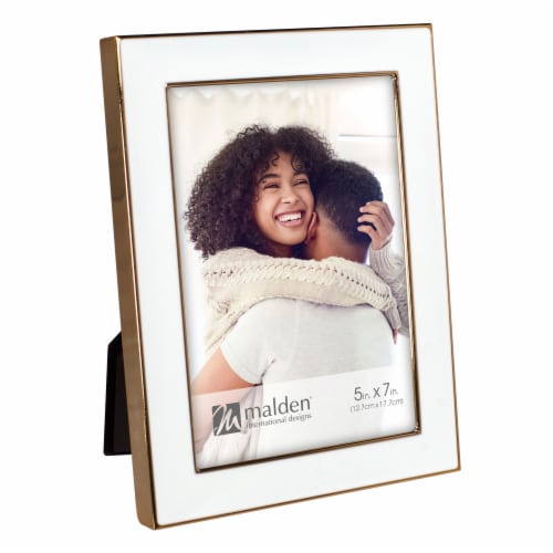 Malden Photo Frame - Gold / White Perspective: left