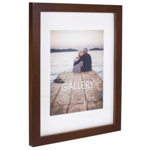 Malden International Designs Gallery Collection 11 x 14 Inch Walnut Picture Frame Perspective: left