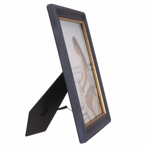 Malden Blue Scoop with Gold Picture Frame Perspective: left