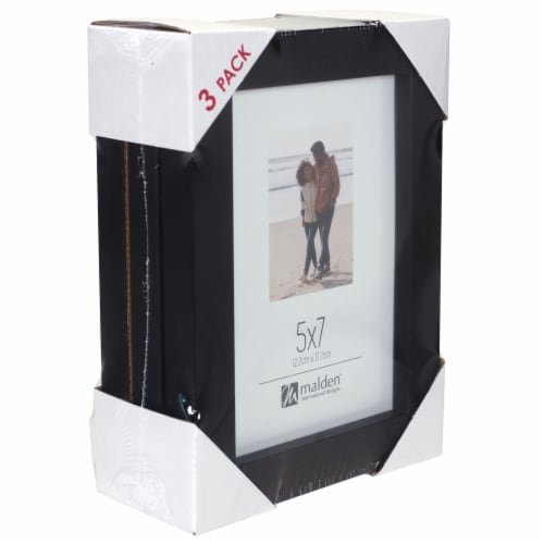 Malden Black Picture Frame - 3 Count Perspective: left