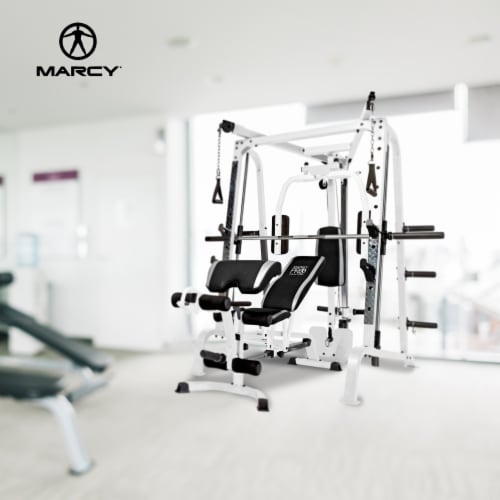 Marcy pro smith machine weight bench home gym hotsell total body workout training system reviews