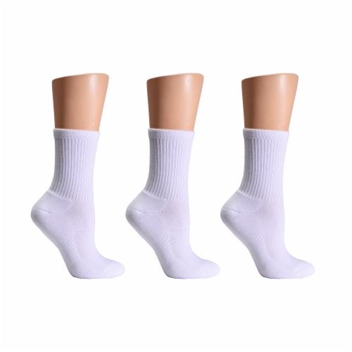 Davco Cotton Crew Socks - White Perspective: left