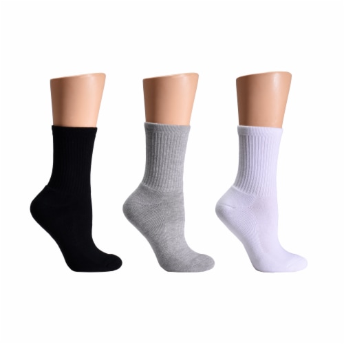 Davco® Natural Cotton Crew Socks - Black Perspective: left