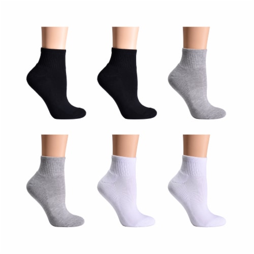 Davco Cotton Quarter Socks - Black Perspective: left