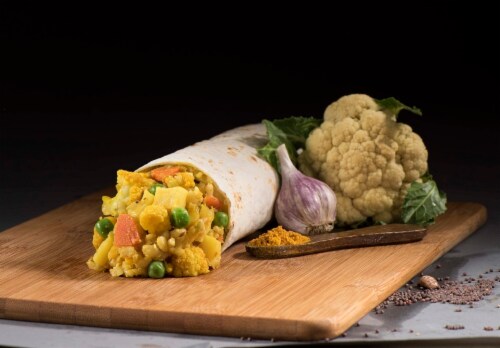 Higher Taste Curry In A Hurry Burrito Perspective: left