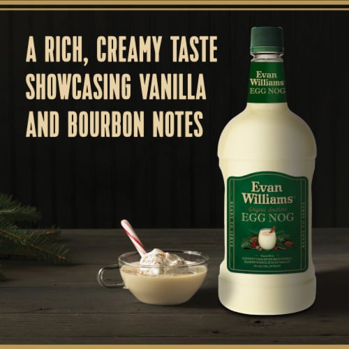 Evan Williams Original Southern Egg Nog Cocktail Perspective: left