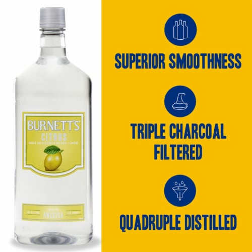 Burnett's Citrus Flavored Vodka Perspective: left