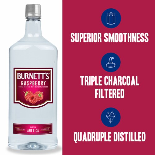 Burnett's Raspberry Vodka Perspective: left