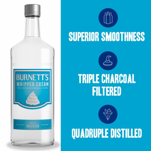 Burnett's Whipped Cream Flavored Vodka Perspective: left