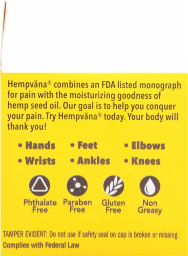 Hempvana® Menthol & Hemp Seed Oil Arthritis Ultra Strength Pain Relief Gel Perspective: left