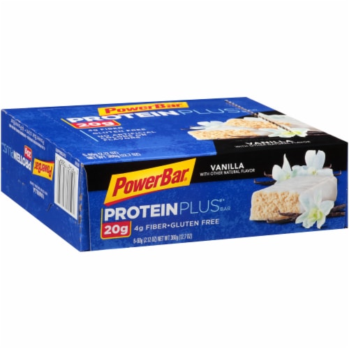 PowerBar ProteinPlus Vanilla Bars Perspective: left