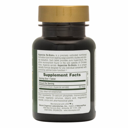Natures Plus® Advanced Therapeutics Huperzine Rx-Brain® Tablets Perspective: left