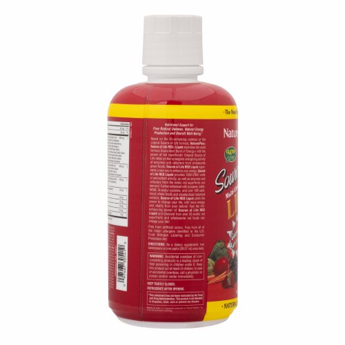 Nature's Plus Source Of Life® RED Mixed Berry Multi-Vitamin & Mineral Supplement Perspective: left