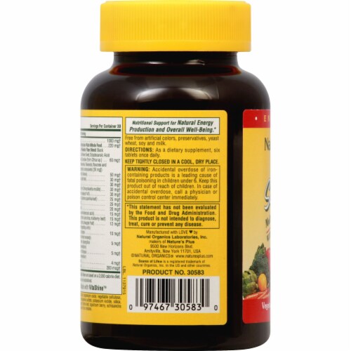 Natures Plus Source of Life Mini Tablets Perspective: left