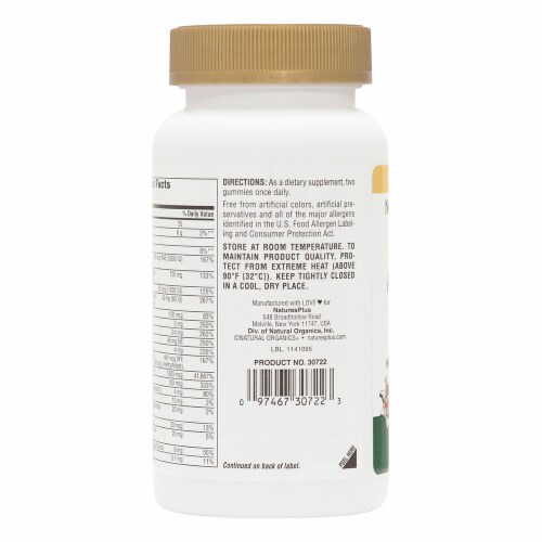 Natures Plus Source Of Life Gold Adult Multi-vitamin Gummies Perspective: left